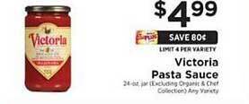 ShopRite Victoria pasta sauce offer