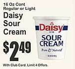 Super Fresh Daisy sour cream offer