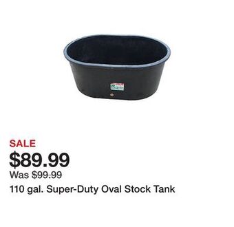 Tractor Supply Company 110 gal. super-duty oval stock tank offer