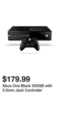 Game Stop Xbox one black 500gb with 3.5mm jack controller offer