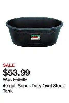 Tractor Supply Company 40 gal. super-duty oval stock tank offer