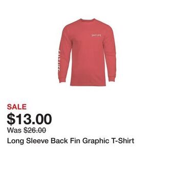 Belk Long sleeve back fin graphic t-shirt offer