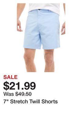 Belk 7" stretch twill shorts offer