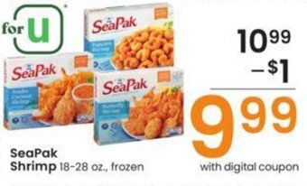 Albertsons SeaPak Shrimp 18-28 oz offer