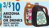 Associated Arizona teas or drinks offer