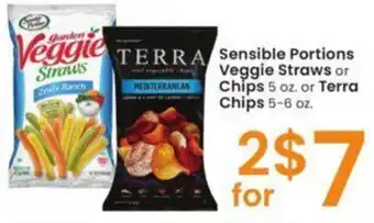 Albertsons Sensible Portions Veggie Straws or Chips 5 oz. or Terra Chips 5-6 oz. offer