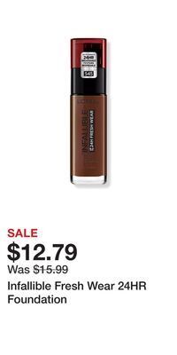 Ulta Beauty Infallible fresh wear 24hr foundation offer