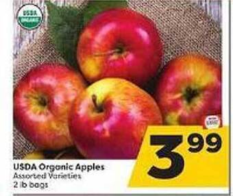 Weis Markets Usda organic apples offer