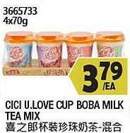 99 Ranch Cici u.love cup boba milk tea mix offer