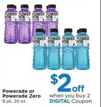 Cub Foods Powerade or powerade zero offer