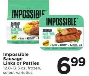 Cub Foods Impossible sausage links or patties offer