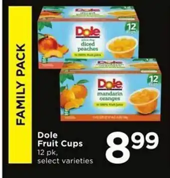 Cub Foods Dole fruit cups 12 pk, select varieties offer