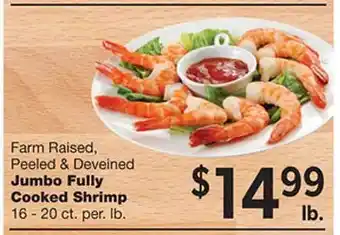 Forest Hills Food Jumbo fully cooked shrimp offer
