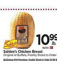 Tops Sahlen's chicken breast offer