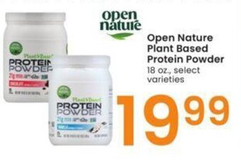 Albertsons Open Nature Plant Based Protein Powder 18 oz offer