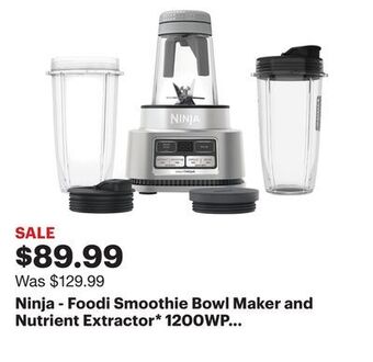 Best Buy Ninja - foodi smoothie bowl maker and nutrient extractor* 1200wp smarttorque 4 auto-iq presets - silver offer