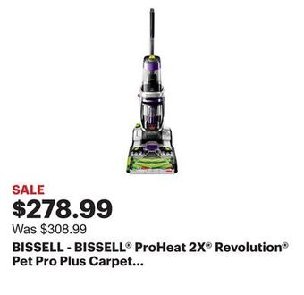 Best Buy Bissell - bissell® proheat 2x® revolution® pet pro plus carpet cleaner (1986) - silver/purple offer