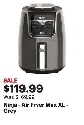 Best Buy Ninja - air fryer max xl - grey offer