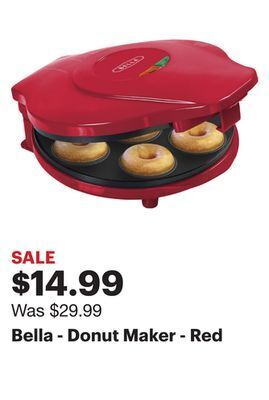 Best Buy Bella - donut maker - red offer