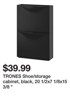 Ikea Trones shoe/storage cabinet, black, 20 1/2x7 1/8x15 3/8 " offer
