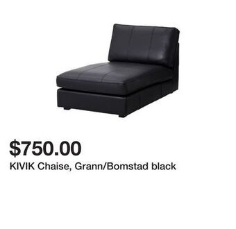 Ikea Kivik chaise, grann/bomstad black offer