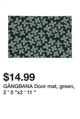 Ikea Gångbana door mat, green, 2 ' 0 "x2 ' 11 " offer