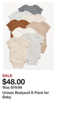 Old Navy Unisex bodysuit 8-pack for baby offer