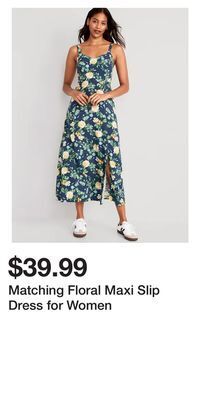 Old Navy Matching floral maxi slip dress for women offer