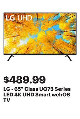 Best Buy Lg - 65" class uq75 series led 4k uhd smart webos tv offer