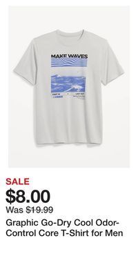Old Navy Graphic go-dry cool odor-control core t-shirt for men offer