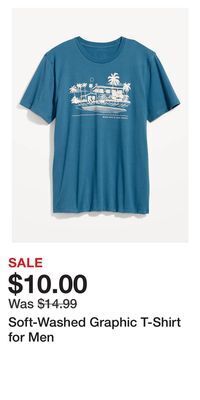 Old Navy Soft-washed graphic t-shirt for men offer