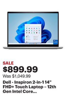 Best Buy Dell - inspiron 2-in-1 14" fhd+ touch laptop – 12th gen intel core i7 – 16gb memory – 512gb ssd - platinum silver offer