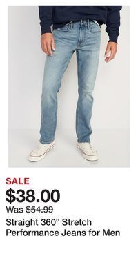 Old Navy Straight 360° stretch performance jeans for men offer