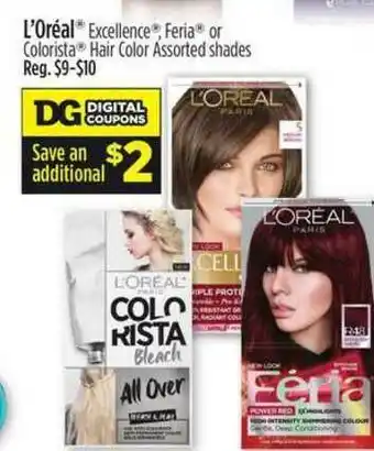 Dollar General L'oréal Excellence Feria Or Colorista Hair Color Assorted Shades offer