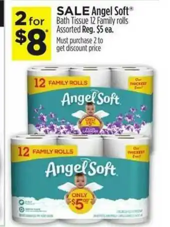 Dollar General Angel Soft Bath Tissue Family Rolls Assorted offer