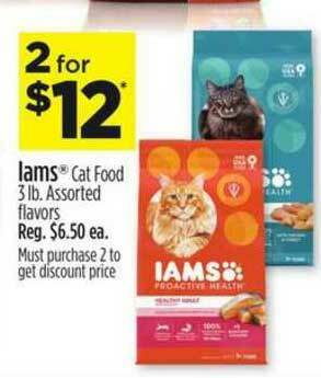 Dollar General Iams Cat Food Assorted Flavors offer