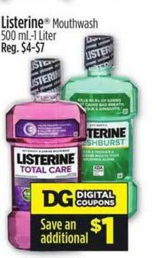 Dollar General Listerine Mouthwash offer