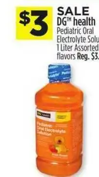 Dollar General Dg Health Pediatric Oral Electrolyte Solu Assorted Flavors offer