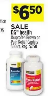 Dollar General Dg Health Ibuprofen Brown Or Pain Relief Caplets offer