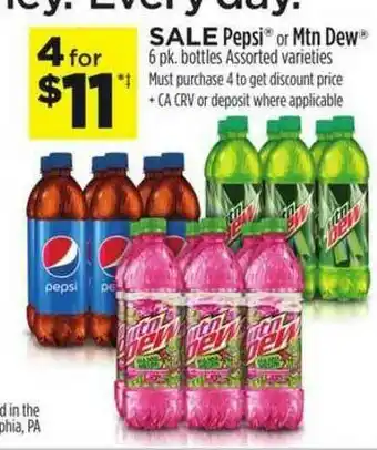 Dollar General Pepsi Or Mtn Dew Assorted Varieties offer