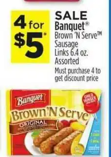 Dollar General Banquet Brown 'n Serve Sausage Links Assorted offer