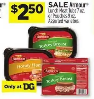 Dollar General Lunch Meat Tubs Or Pouches Assorted Varieties offer