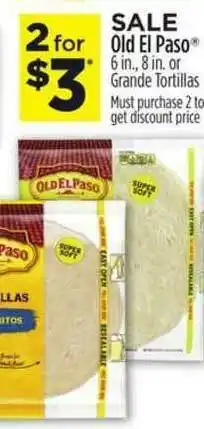 Dollar General Old El Paso Or Grande Tortillas offer