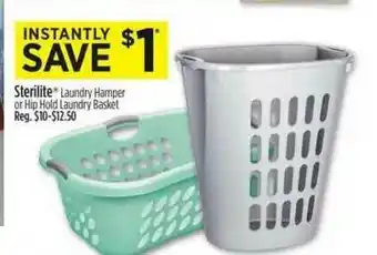 Dollar General Sterilite Laundry Hamper Or Hip Hold Laundry Basket offer