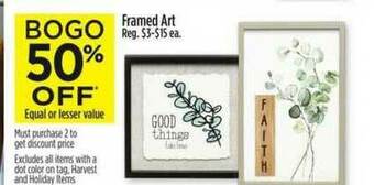Dollar General Framed Art offer