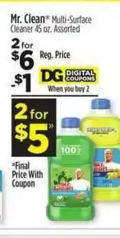 Dollar General Mr. Clean Multi-surface Cleaner Assorted offer