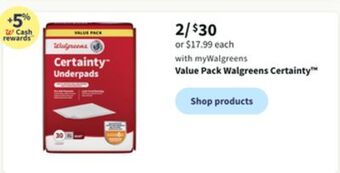 Walgreens Value pack walgreens certainty™ offer