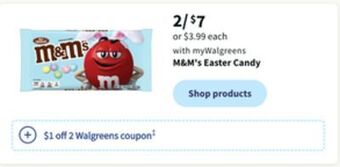 Walgreens M&m's easter candy offer