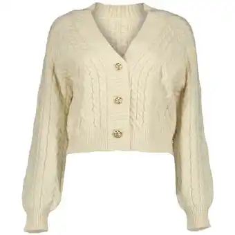 Cardigan with plait pattern