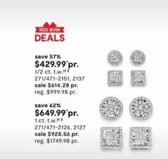 JC Penney 1 2 ct. t. w. 271 471-2151, 2137 1 ct. t. w. 271 471-2126, 2127 offer